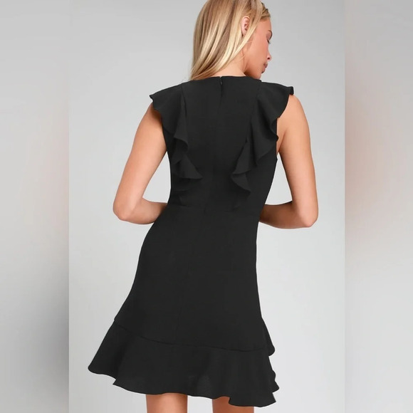 Lulus Augustine Black Ruffled Sleeveless Dress - Picture 2 of 7